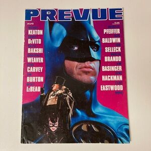 Prevue Magazine Aug 1992 Batman Returns Exotic Model Becky Lebrau